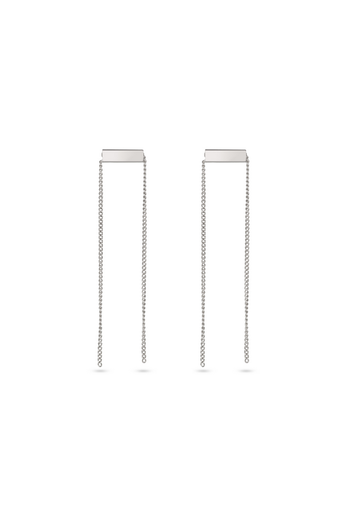 Pendientes de Botón en Plata
